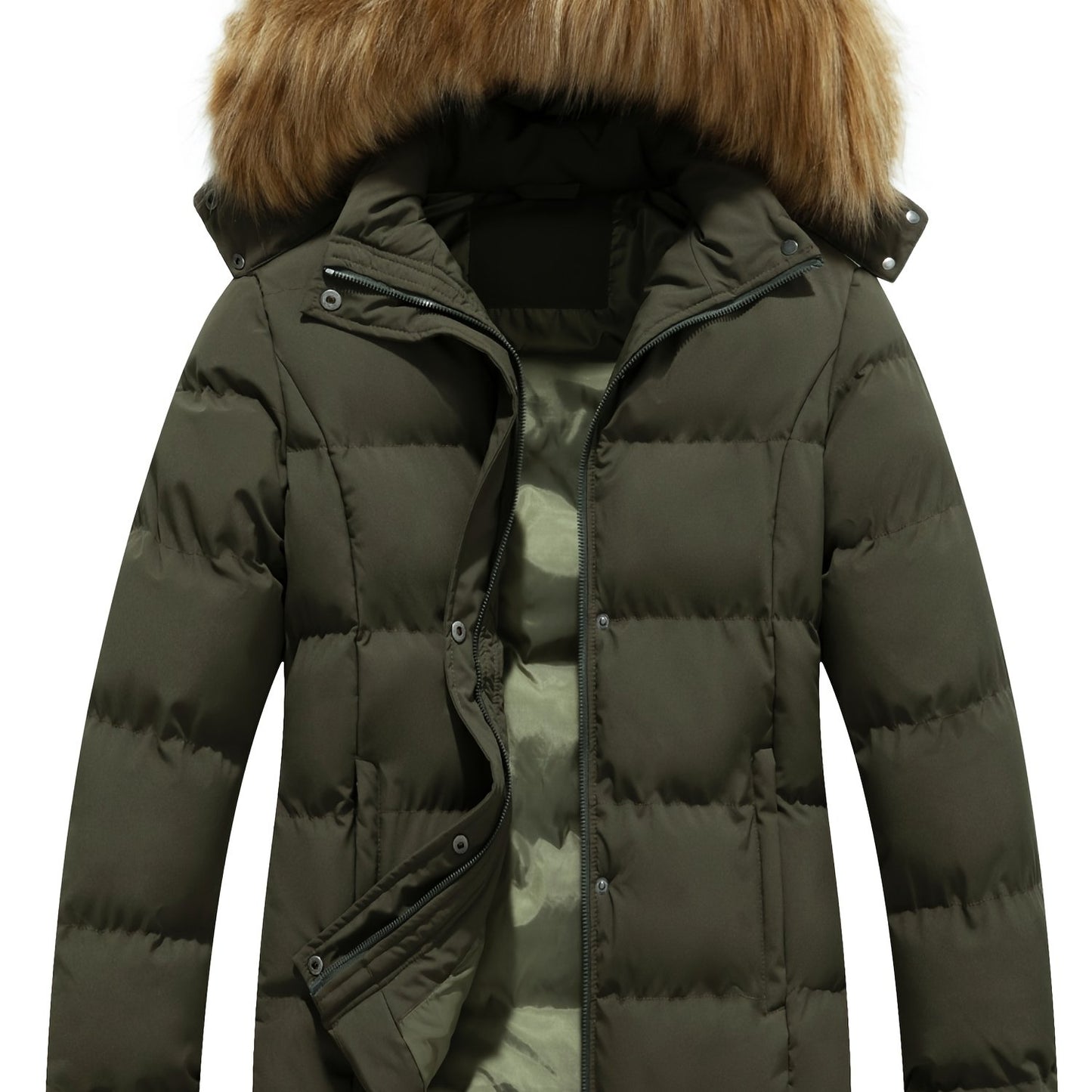 Women's Hooded Warm Winter Puffer Coat with Removable Hood