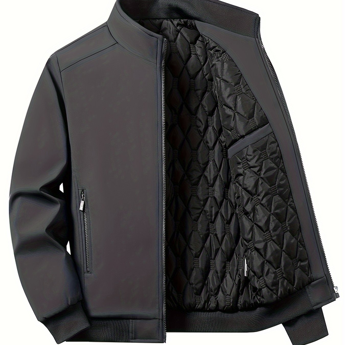 Winter Men's Windproof Stand Collar Jacket - Softshell, Casual Fit