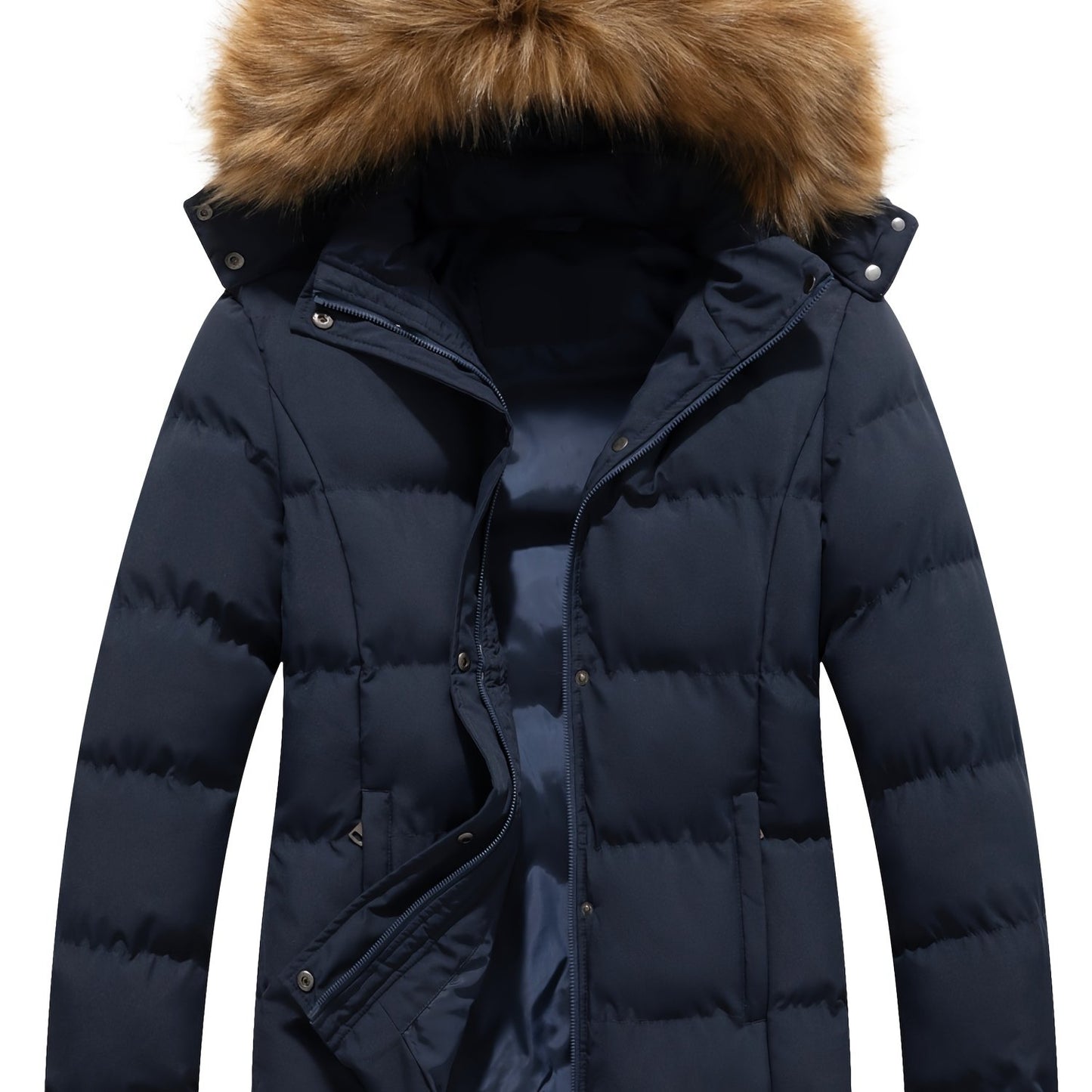 Women's Hooded Warm Winter Puffer Coat with Removable Hood
