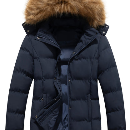Women's Hooded Warm Winter Puffer Coat with Removable Hood