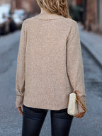 Elegant High Neck Warm Pullover Sweater for Women