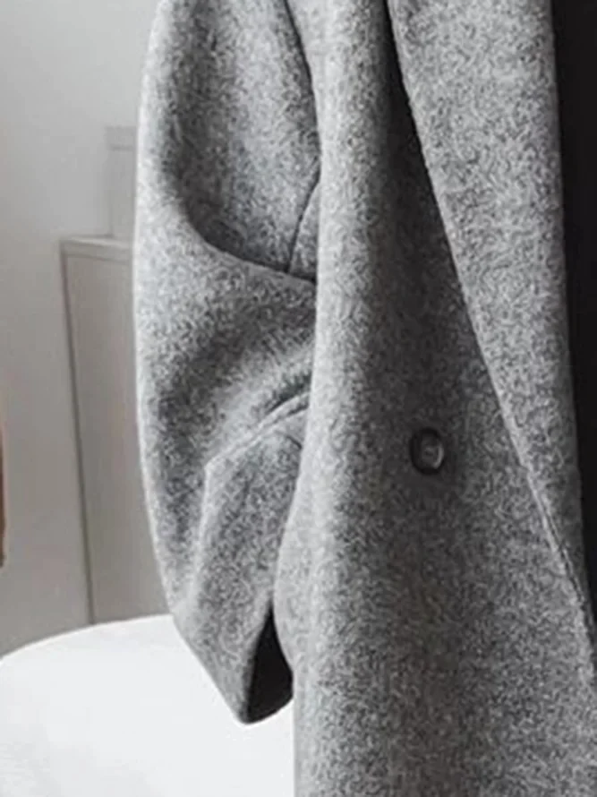 Winter Overcoat - Comfortable Cotton Blend Long Coat for Women