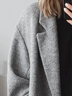 Winter Overcoat - Comfortable Cotton Blend Long Coat for Women