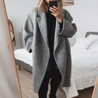 Winter Overcoat - Comfortable Cotton Blend Long Coat for Women