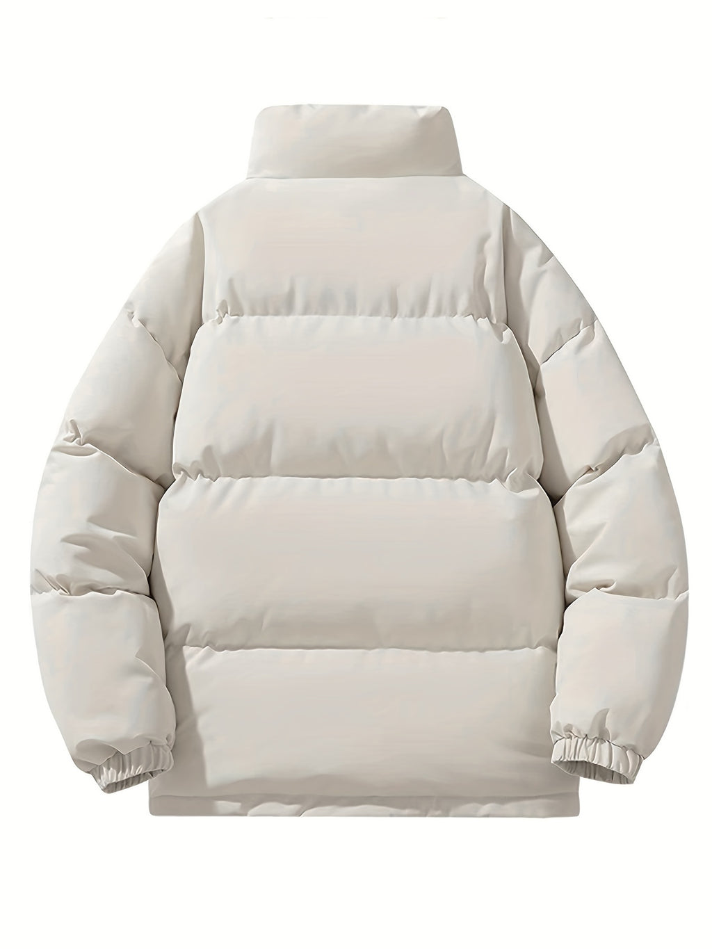 Autumn/Winter Men's Regular Fit Thickened Casual Solid Color Padded Coat, Men's Winter Warm Outerwear