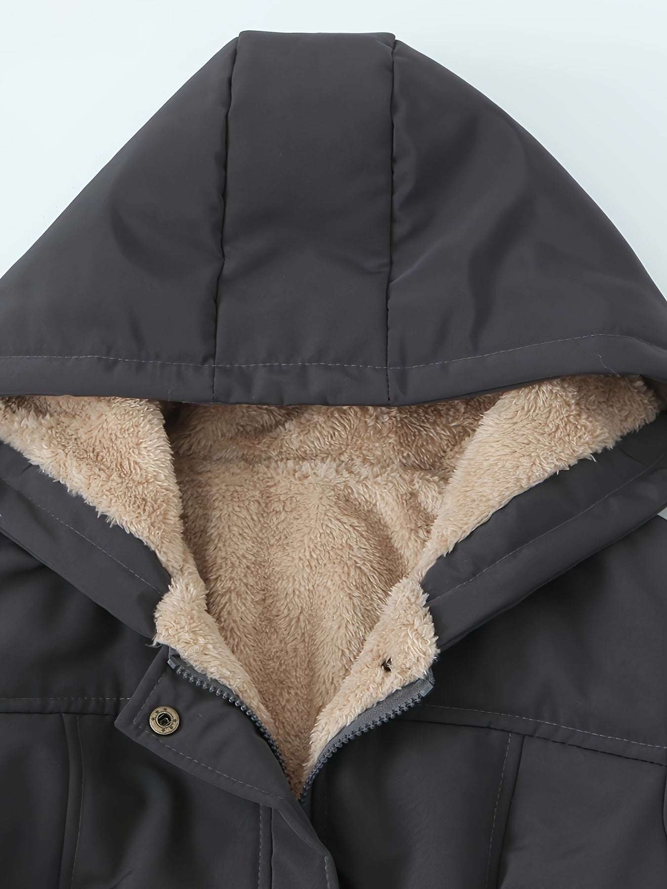 Women's Winter Hooded Parka Jacket - Heavy-Duty Cold Weather Coat