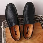 Men's Slip-On Casual Shoes - Genuine Leather, Soft Rubber Sole, Breathable