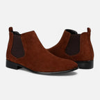 Men's Suede Chelsea Boots with Square Toe for Everyday Wear