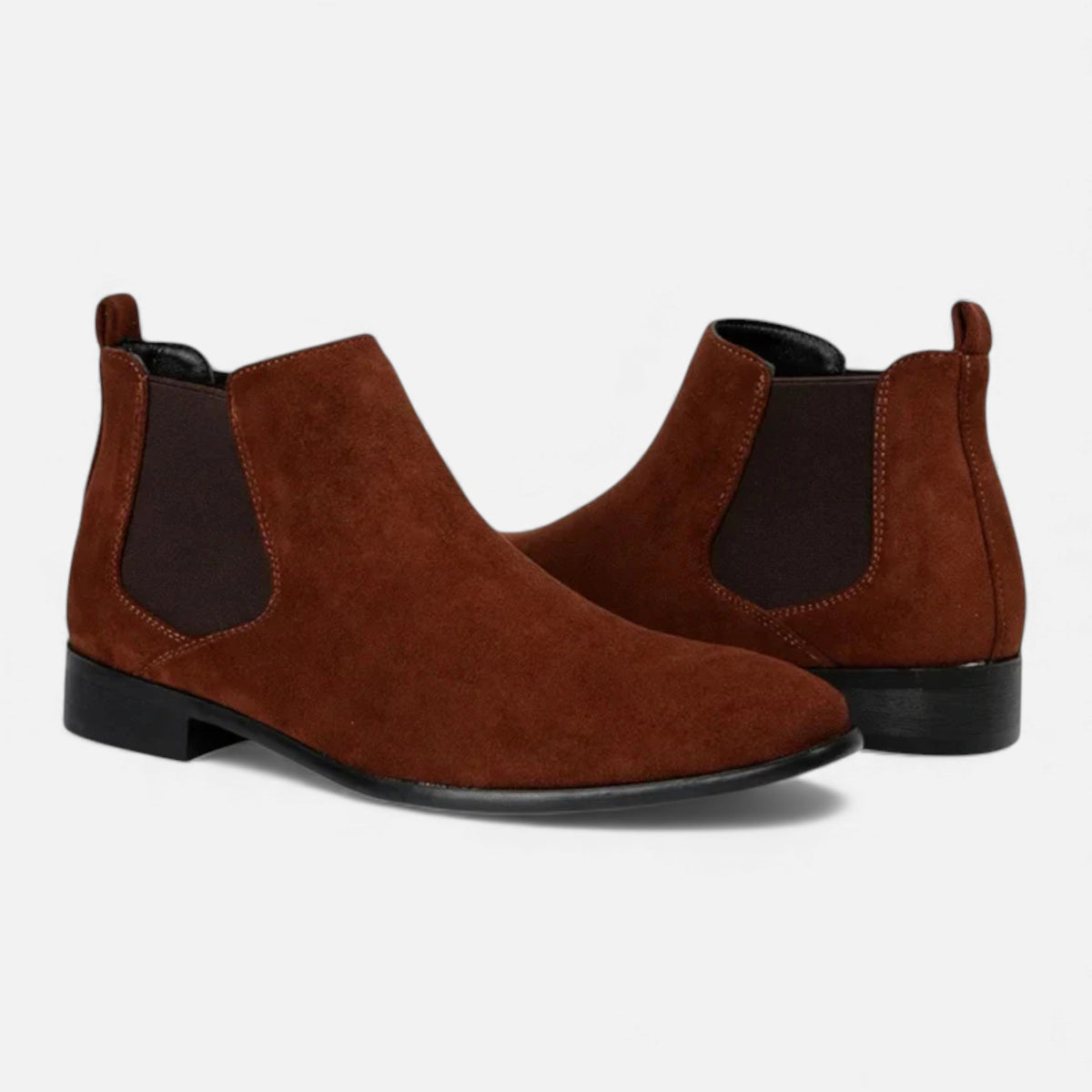 Men's Suede Chelsea Boots with Square Toe for Everyday Wear