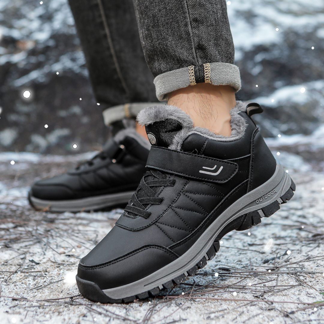 Men's Waterproof Winter Ankle Boots Plush Lined Anti-Slip