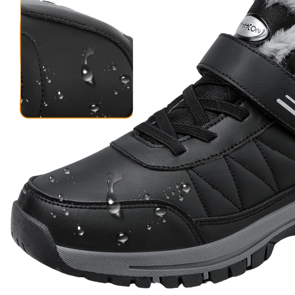 Men's Waterproof Winter Ankle Boots Plush Lined Anti-Slip