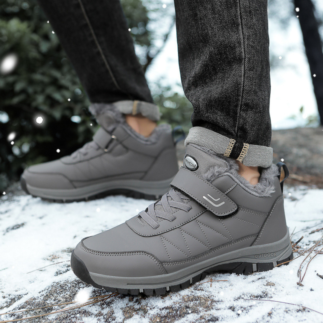 Men's Waterproof Winter Ankle Boots Plush Lined Anti-Slip