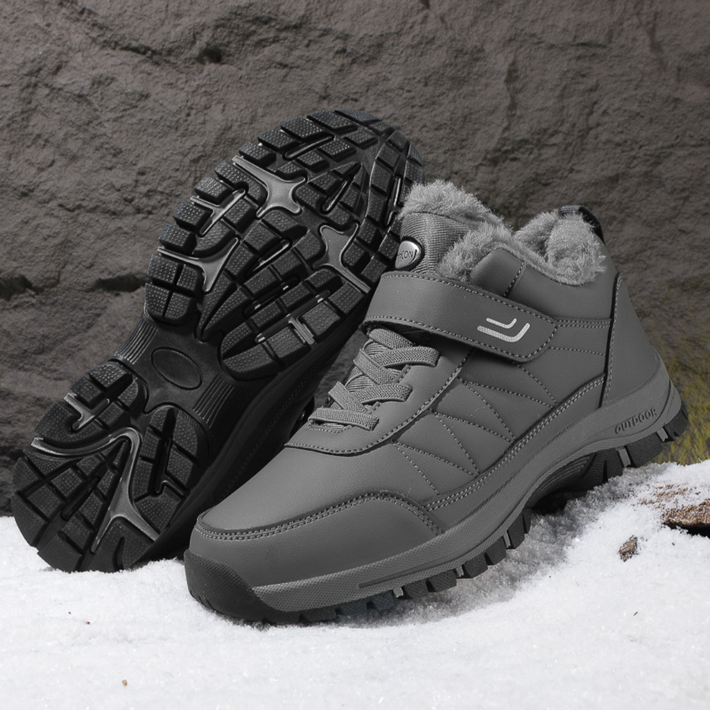 Men's Waterproof Winter Ankle Boots Plush Lined Anti-Slip