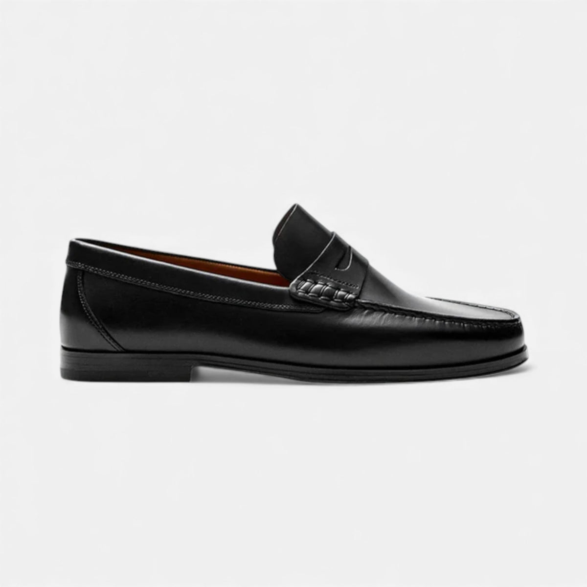 Men's Leather Penny Loafers - Genuine Cowhide - Slip-On Comfort
