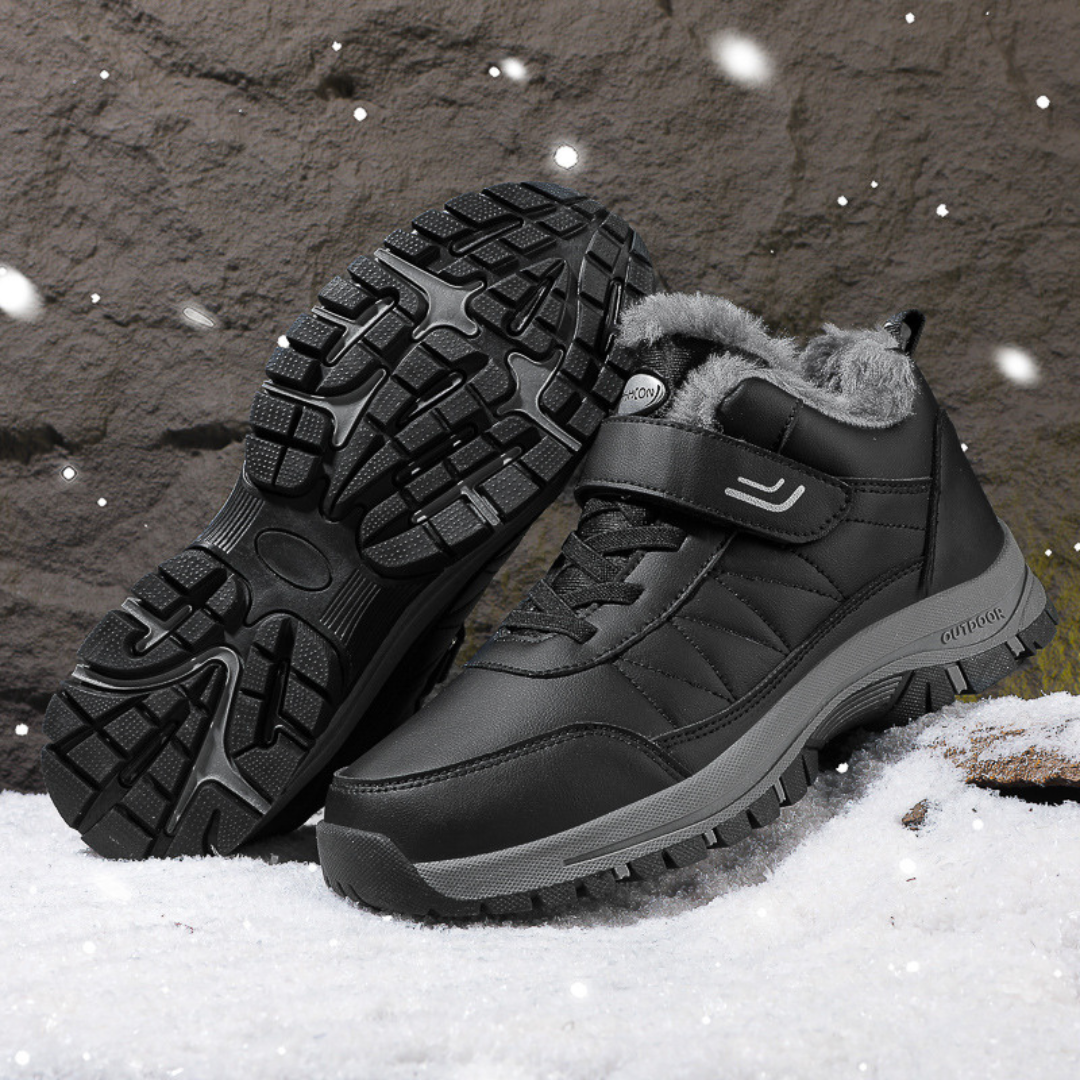 Men's Waterproof Winter Ankle Boots Plush Lined Anti-Slip