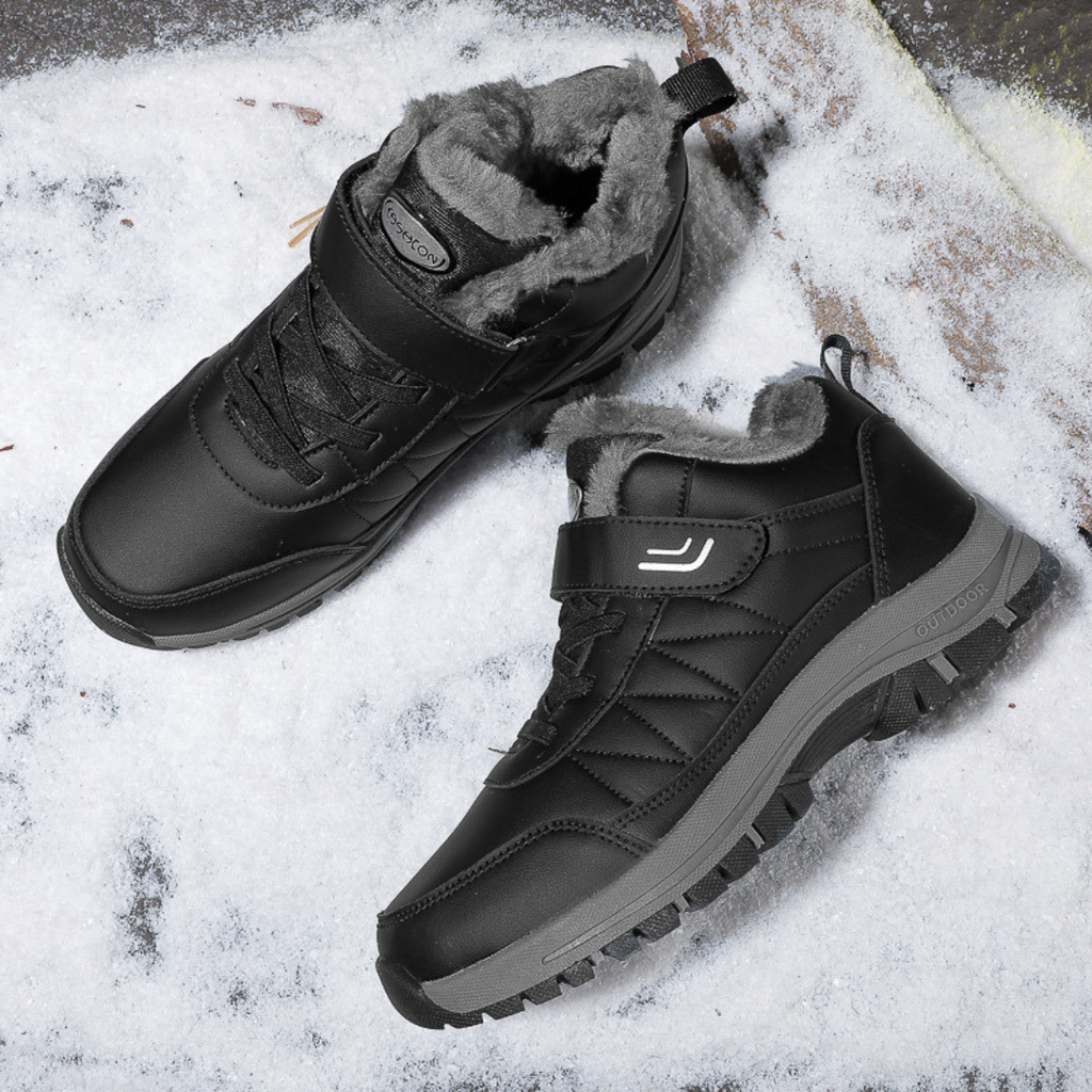 Men's Waterproof Winter Ankle Boots Plush Lined Anti-Slip