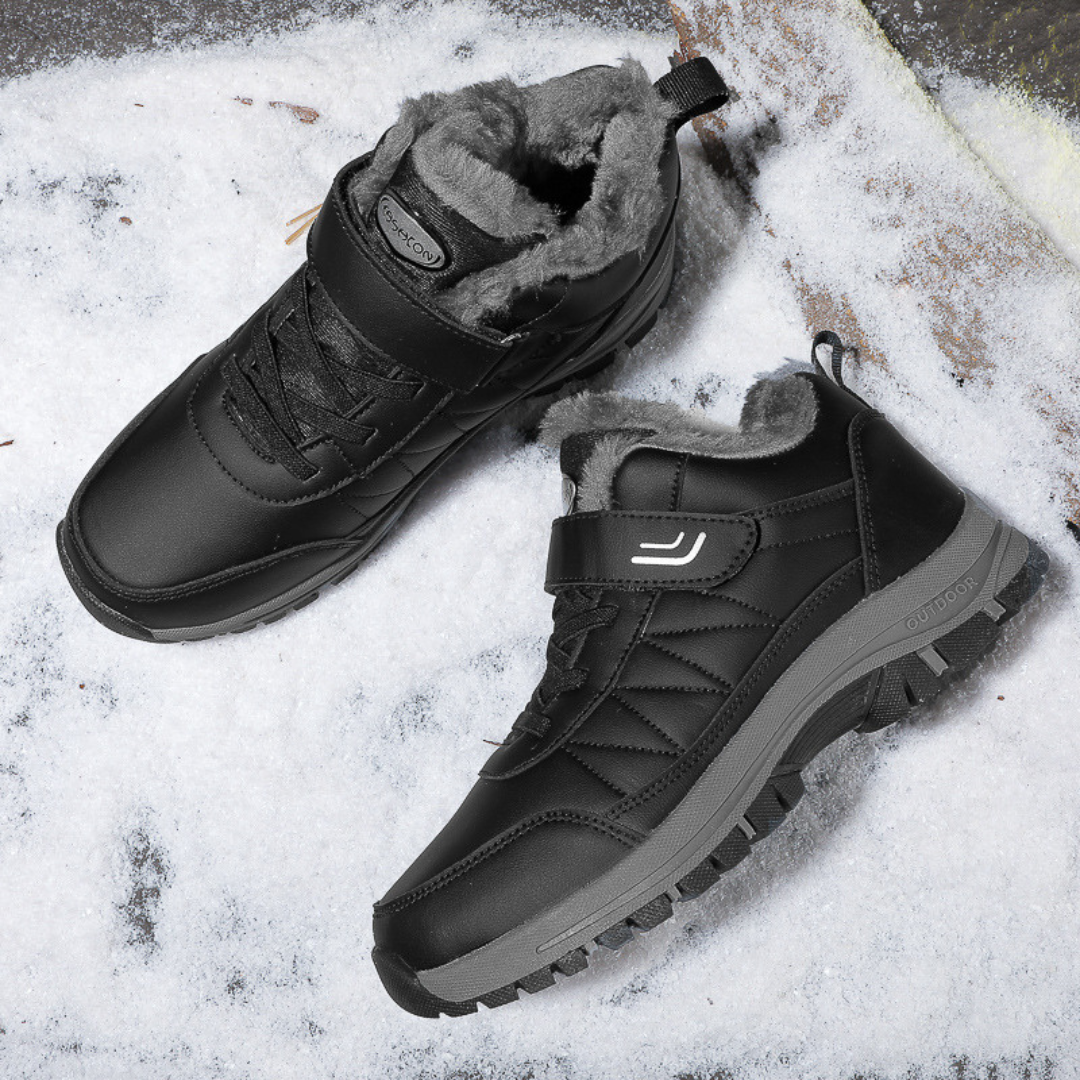 Men's Waterproof Winter Ankle Boots Plush Lined Anti-Slip