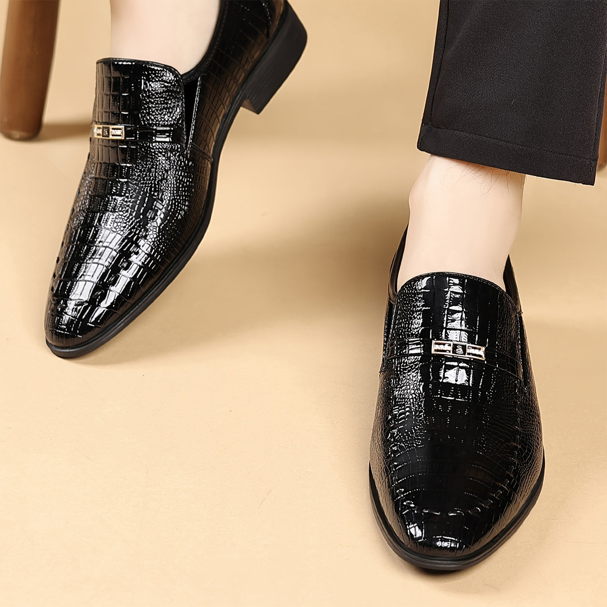Men's Oxford Dress Shoes - Breathable Low-Top Sneakers for Business Casual