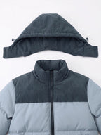 Men'S Fall Winter Thick Corduroy Jacket Casual Warm Coat - Hooded Jacket