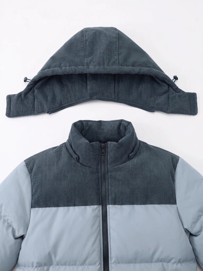 Men'S Fall Winter Thick Corduroy Jacket Casual Warm Coat - Hooded Jacket