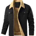Men's Fleece-Lined Workwear Jacket for Warmth in Fall/Winter
