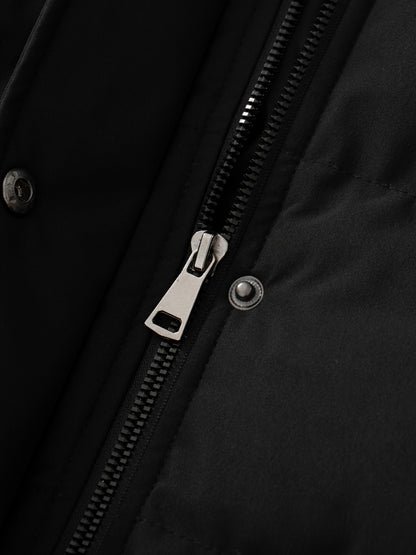 Women’s Quilted Puffer Jacket with Removable Hood, Warm Winter Coat