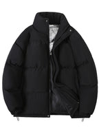 Autumn/Winter Men's Regular Fit Thickened Casual Solid Color Padded Coat, Men's Winter Warm Outerwear