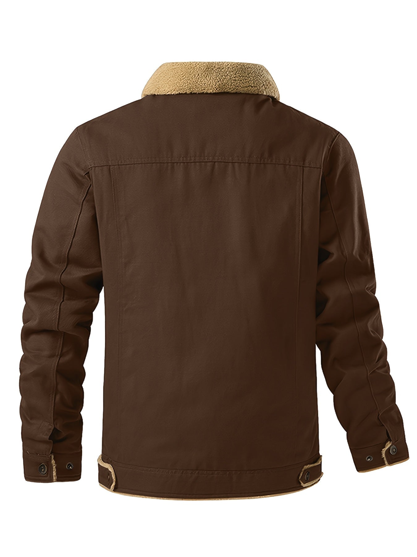 Men's Fleece-Lined Workwear Jacket for Warmth in Fall/Winter