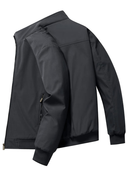 Winter Men's Windproof Stand Collar Jacket - Softshell, Casual Fit