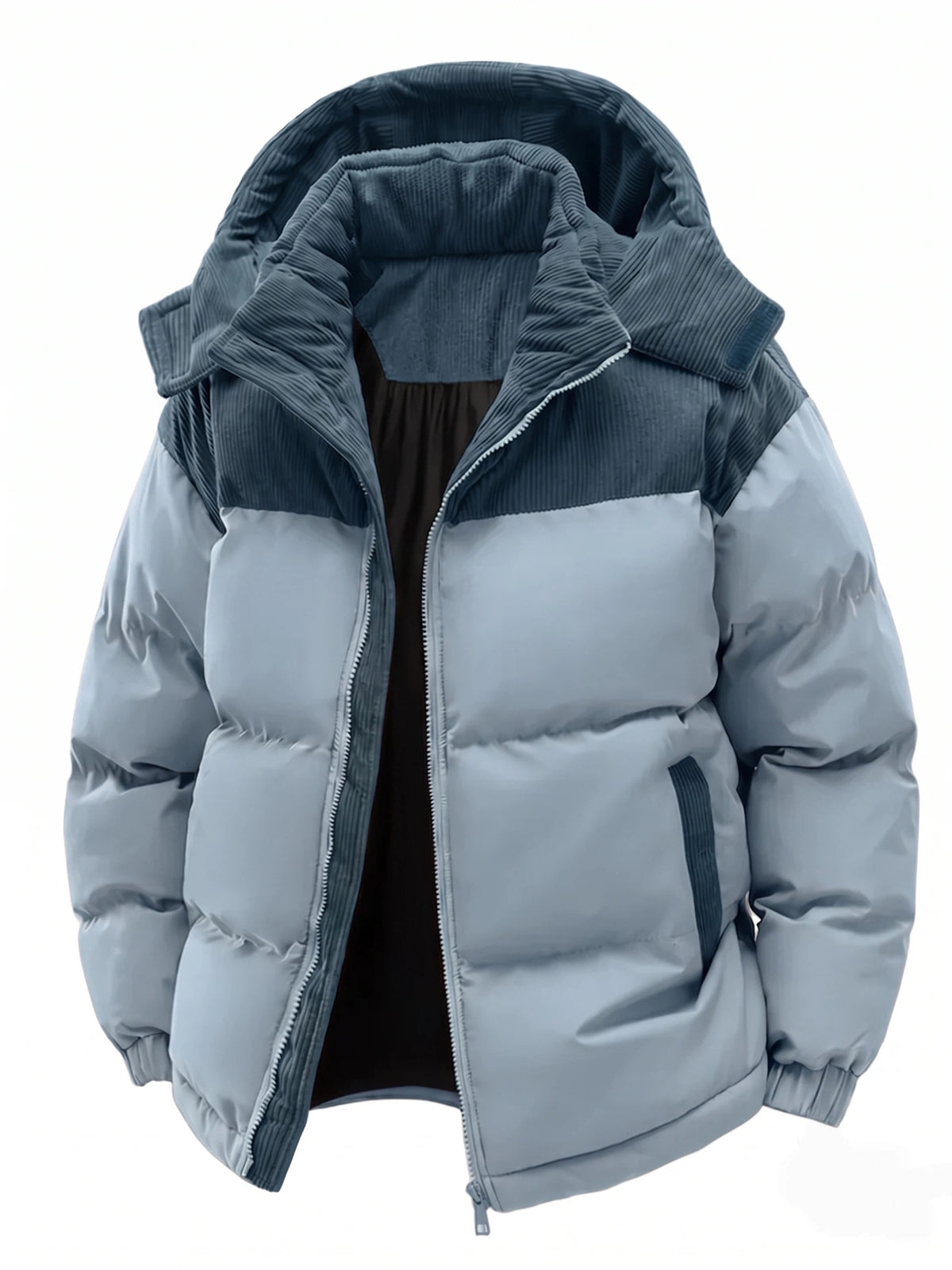 Men'S Fall Winter Thick Corduroy Jacket Casual Warm Coat - Hooded Jacket