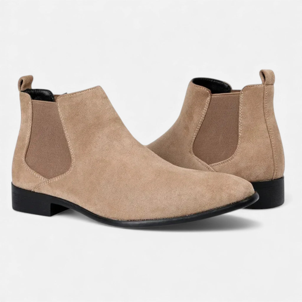 Men's Suede Chelsea Boots with Square Toe for Everyday Wear