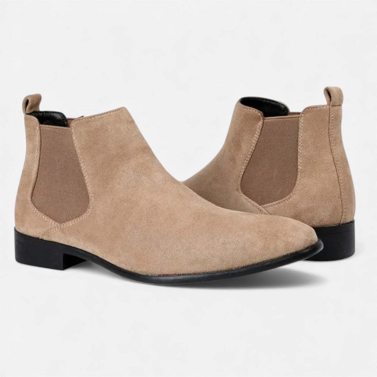 Men's Suede Chelsea Boots with Square Toe for Everyday Wear