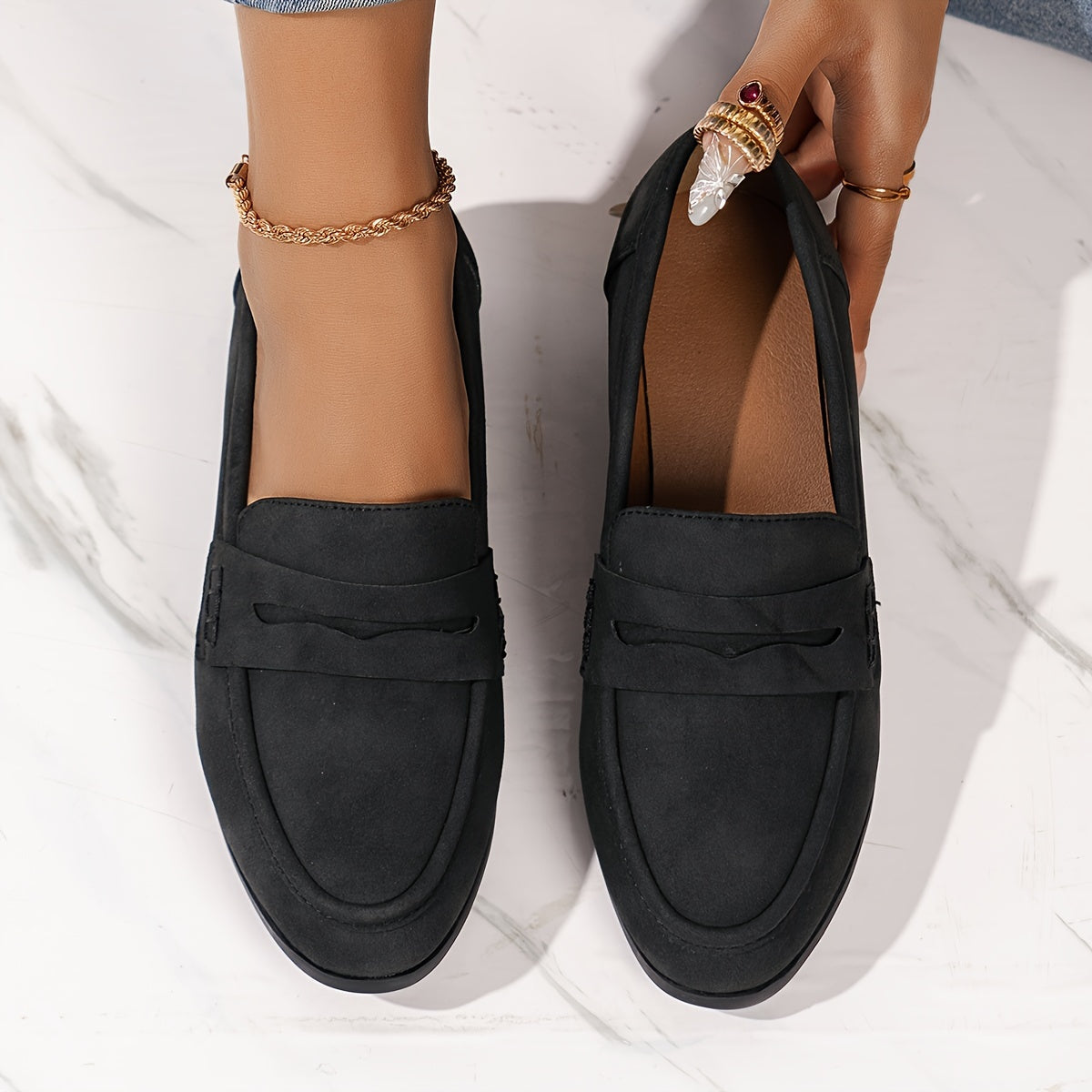 Women’s Slip-On Loafers – Casual Penny Loafers for All-Season Wear