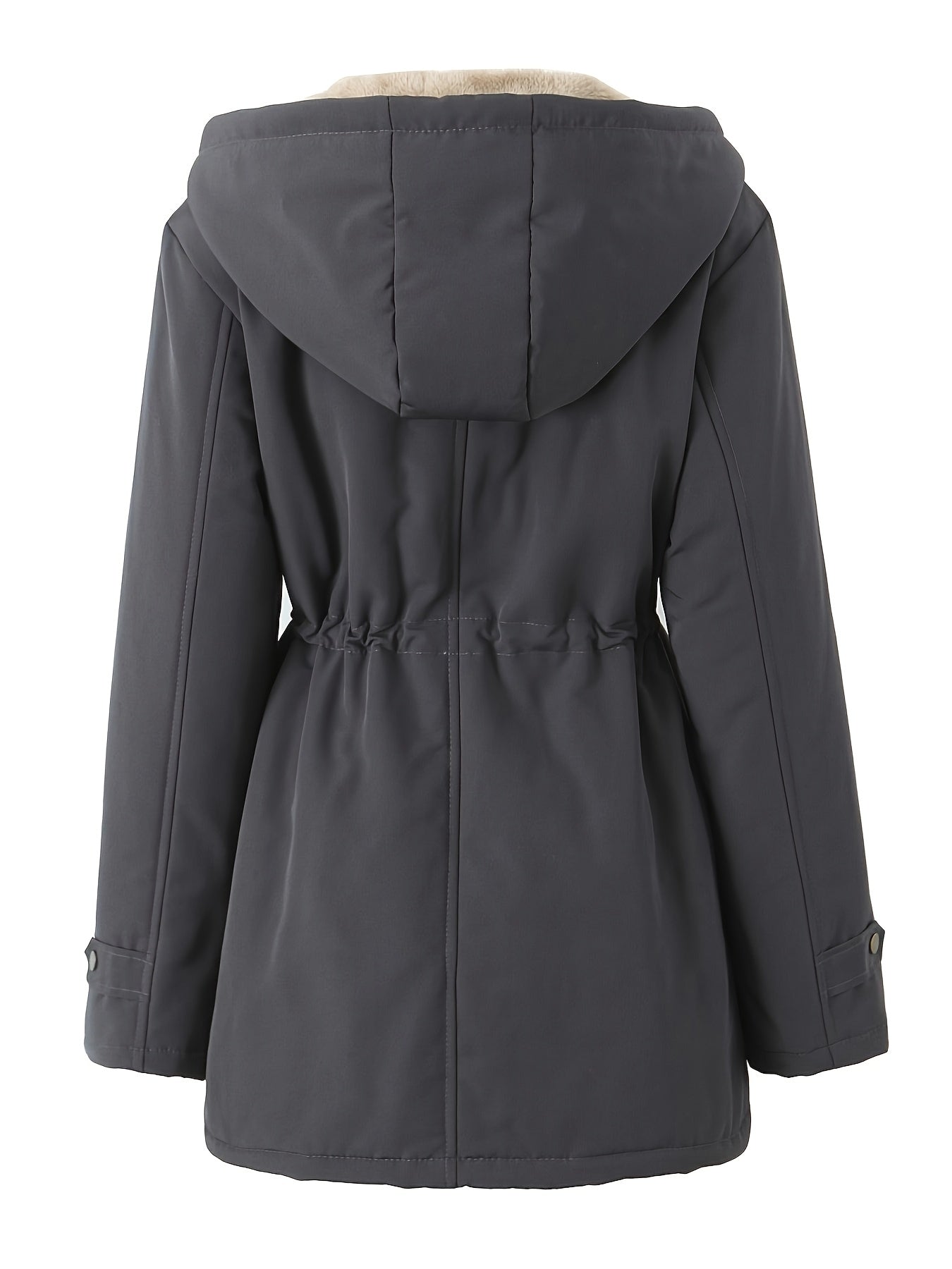 Women's Winter Hooded Parka Jacket - Heavy-Duty Cold Weather Coat
