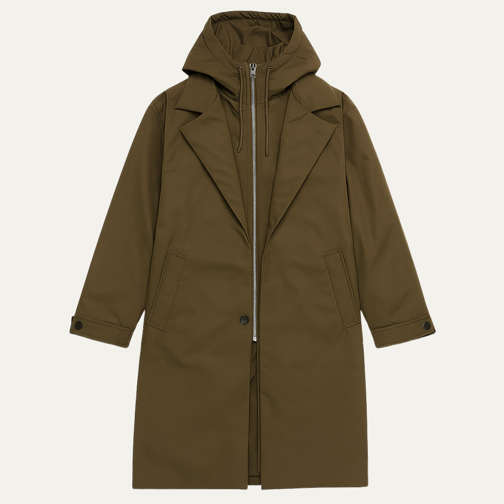 Men's Waterproof Hooded Parka with Insulated Lining
