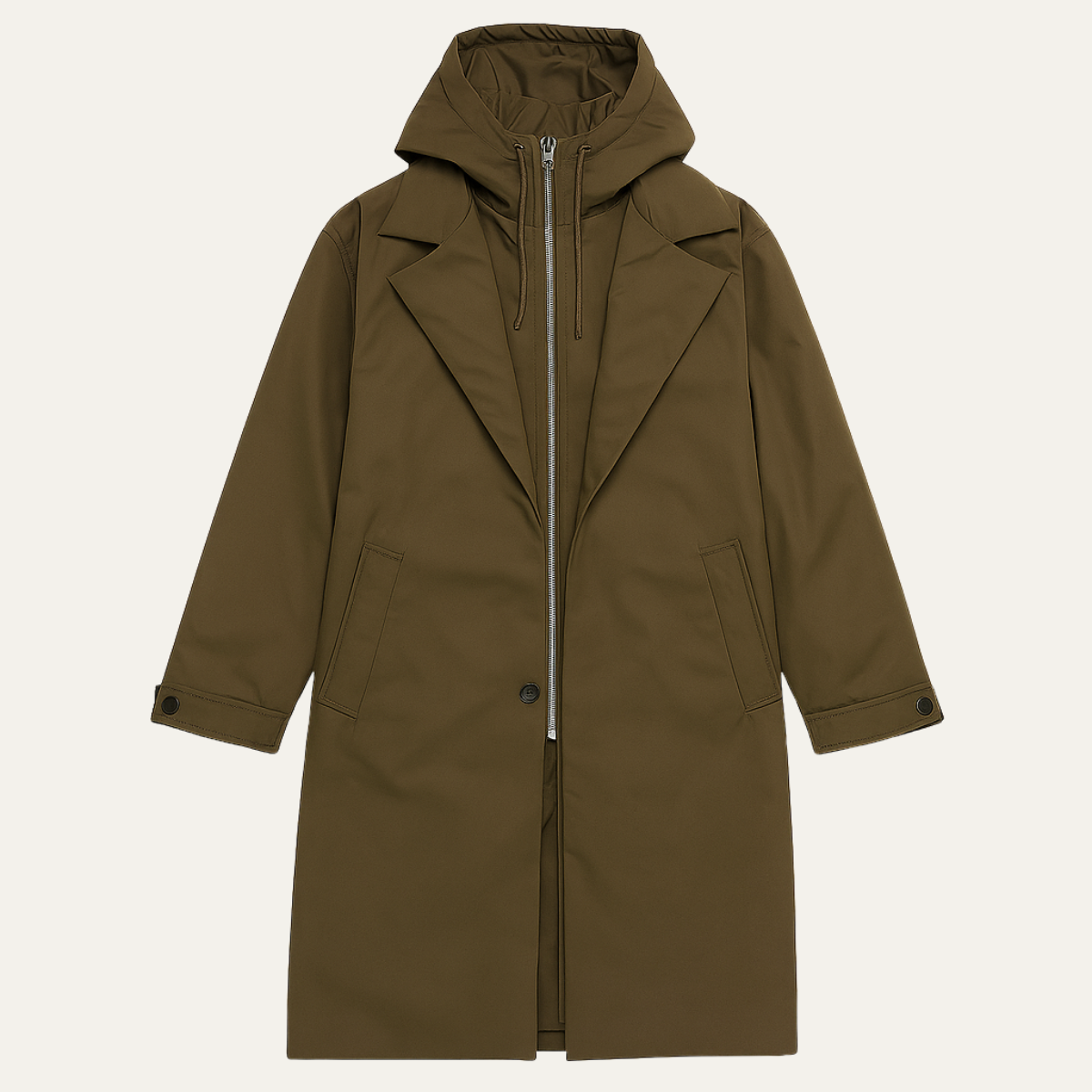 Men's Waterproof Hooded Parka with Insulated Lining