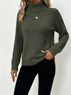 Women’s High-Neck Lightweight Warm Pullover Sweater for Versatile Layering