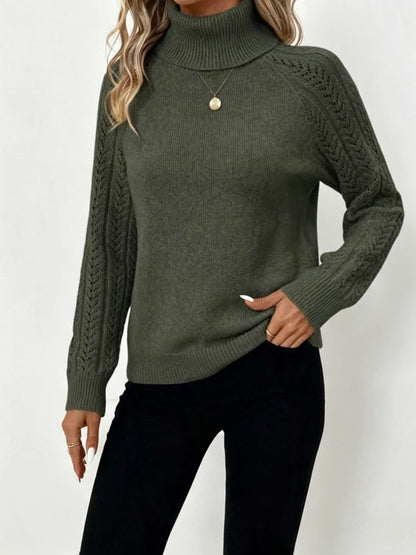Women’s High-Neck Lightweight Warm Pullover Sweater for Versatile Layering