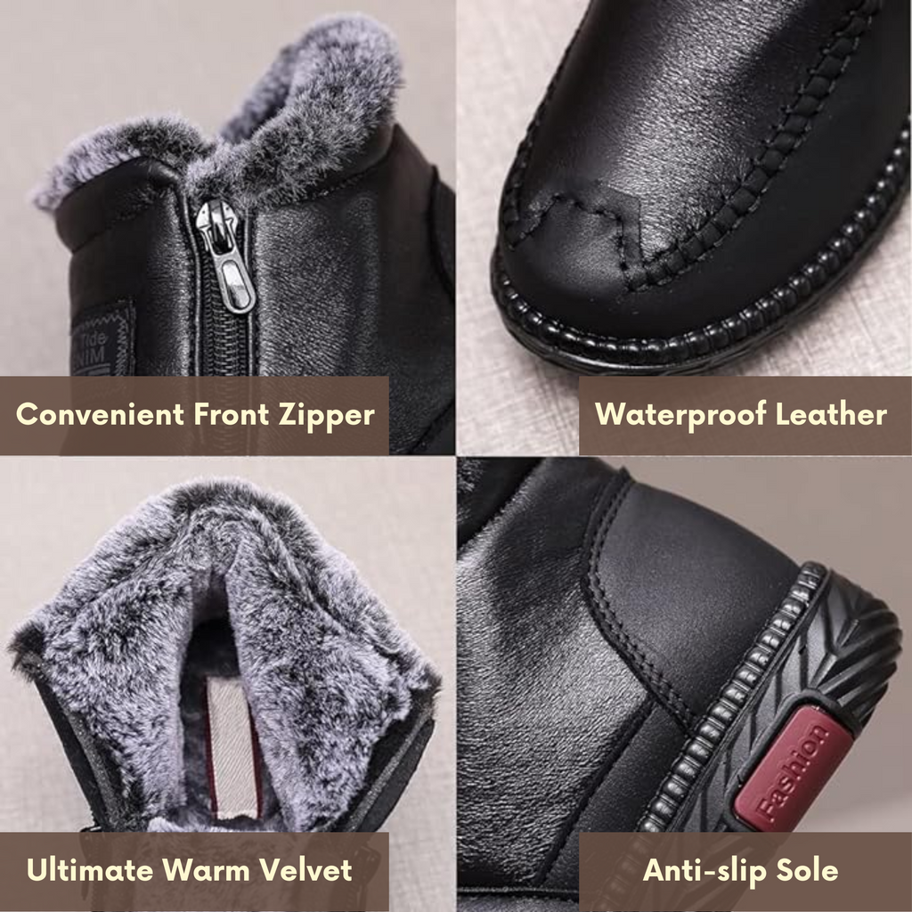 Women's Orthopedic Ankle Boots Waterproof Zip Arch Support