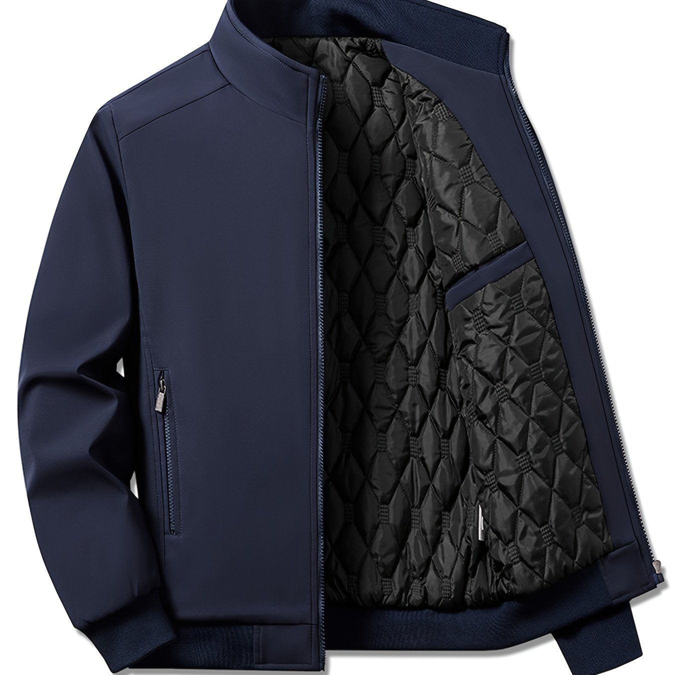 Winter Men's Windproof Stand Collar Jacket - Softshell, Casual Fit