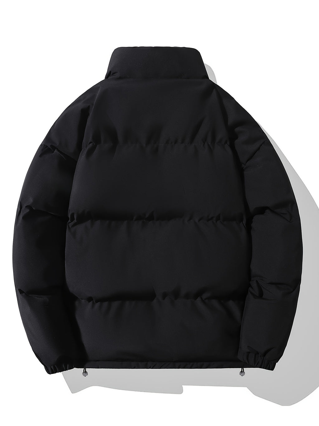 Autumn/Winter Men's Regular Fit Thickened Casual Solid Color Padded Coat, Men's Winter Warm Outerwear
