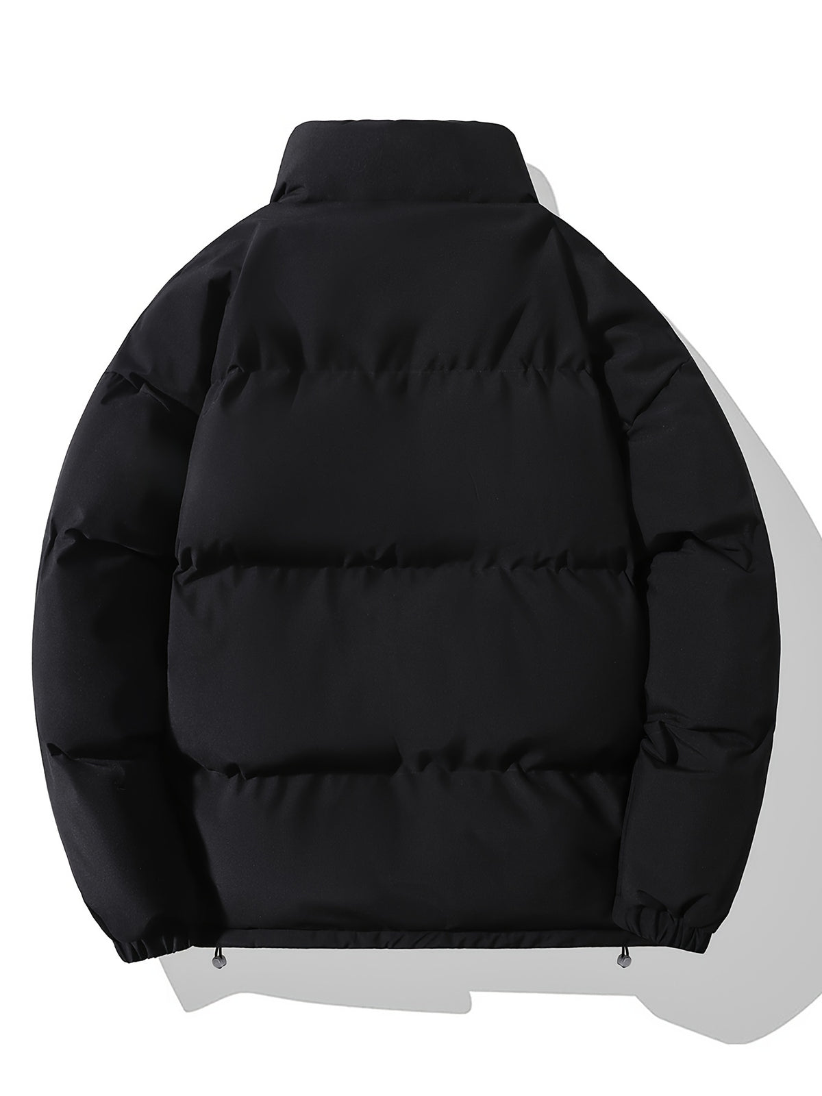 Autumn/Winter Men's Regular Fit Thickened Casual Solid Color Padded Coat, Men's Winter Warm Outerwear