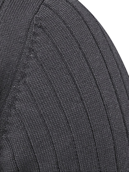 Men's Stand Collar Zipper Knit Pullover Sweater for Fall Comfort