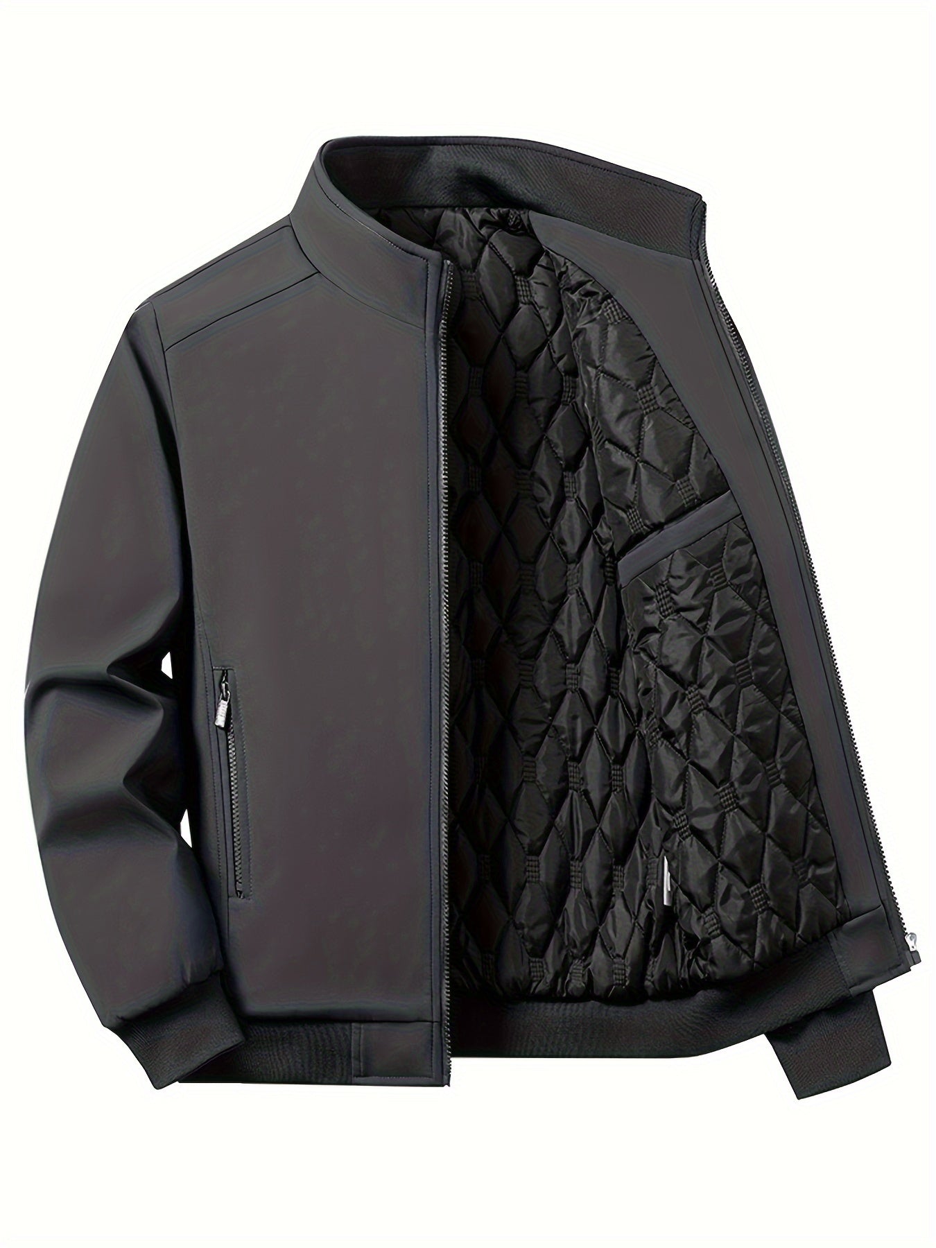 Winter Men's Windproof Stand Collar Jacket - Softshell, Casual Fit