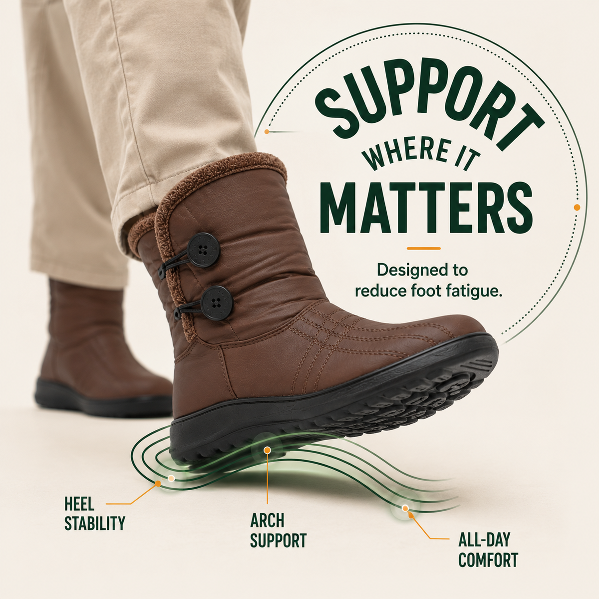 Women’s Waterproof Fleece-Lined Winter Boots