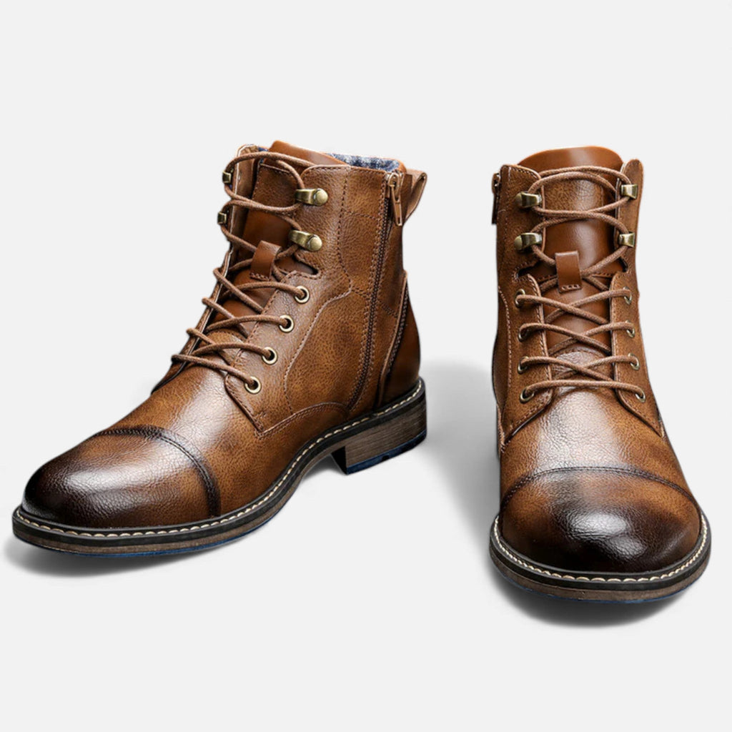 Men's Chelsea Boots - Weather-Resistant Vegan Leather Outdoor Ankle Boots