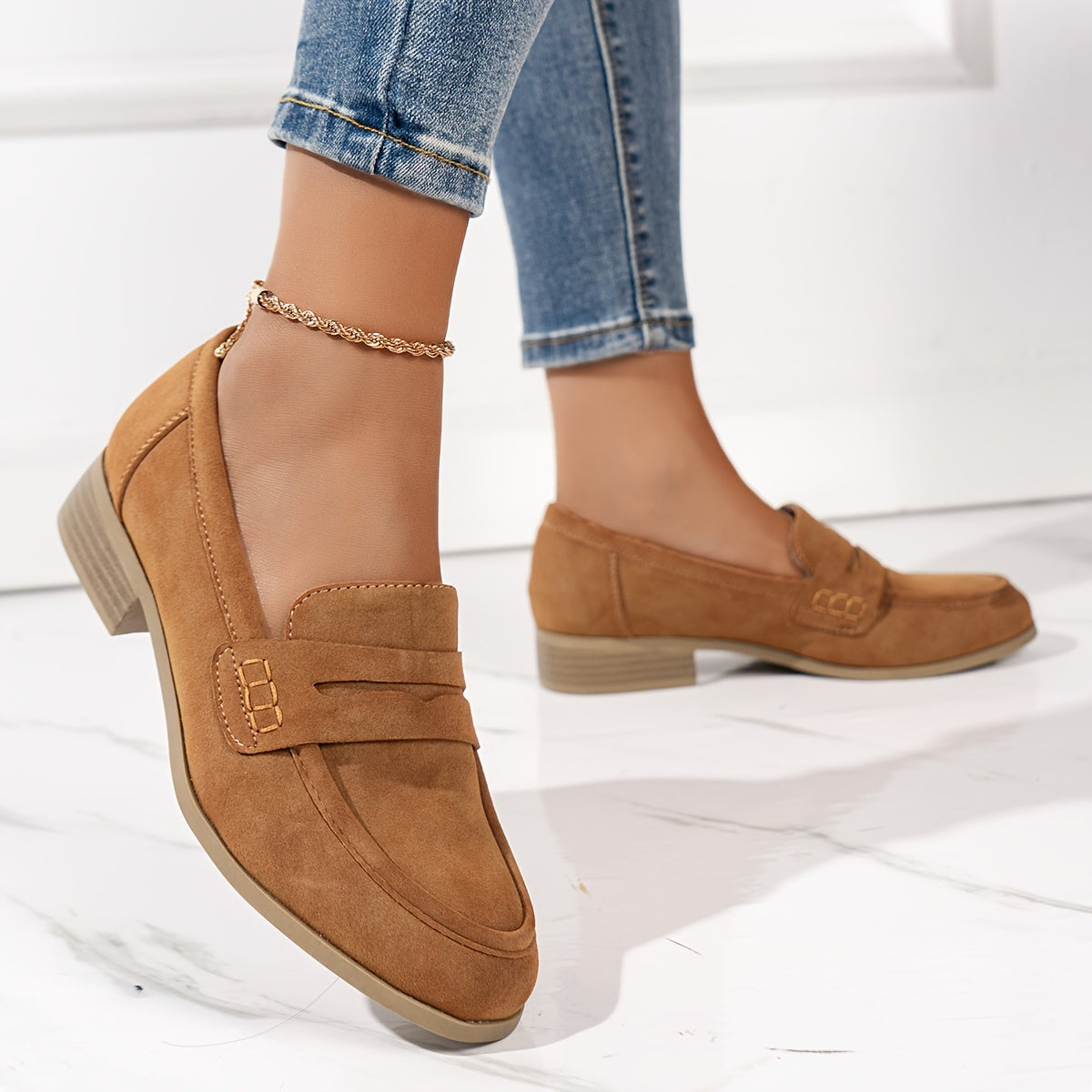 Women’s Slip-On Loafers – Casual Penny Loafers for All-Season Wear