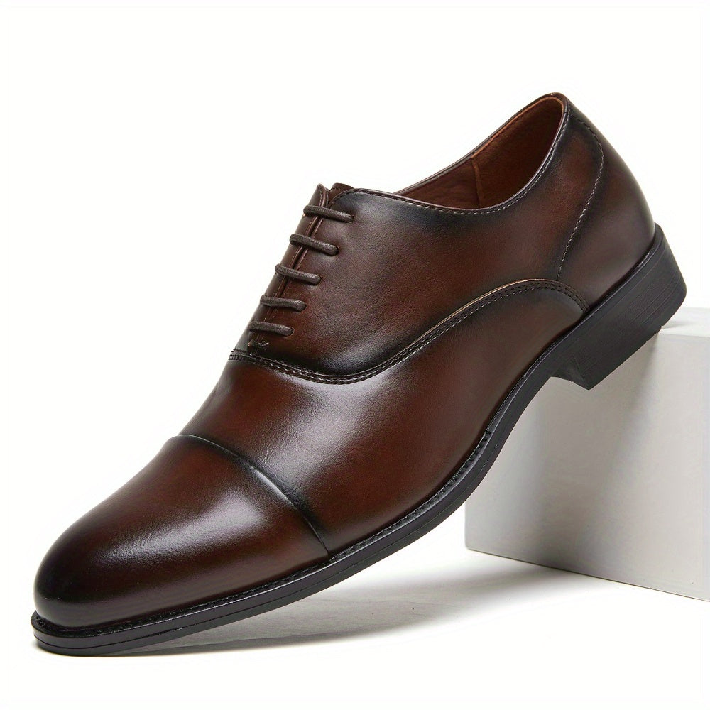 Men's Lace-Up Dress Shoes for Business and Weddings, Comfortable Fit