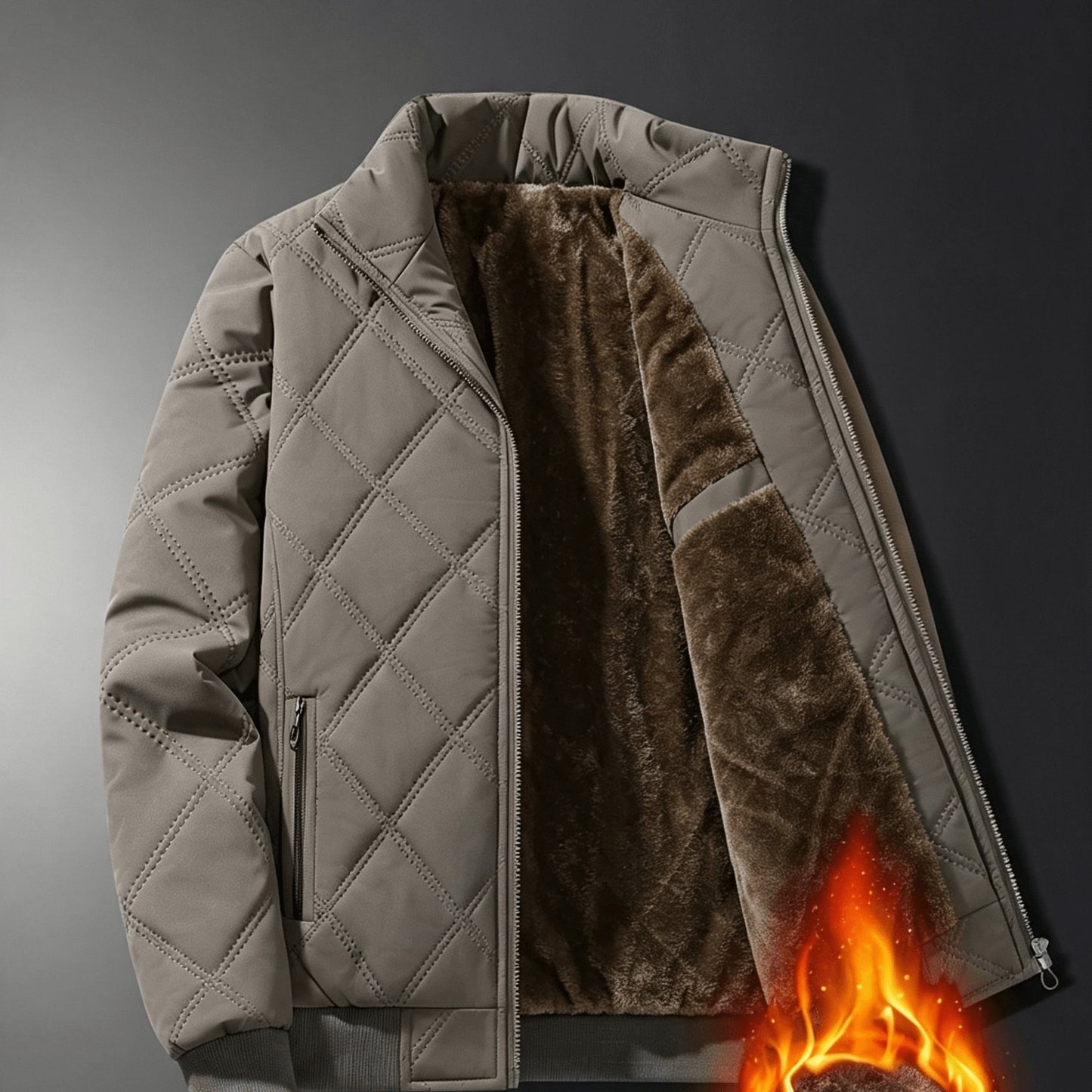 Men'S Autumn And Winter Fashionable Warm Jacket, Casual Outdoor Winter Coat