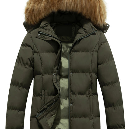 Women's Hooded Warm Winter Puffer Coat with Removable Hood